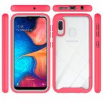 Wholesale Samsung Galaxy A20 / A30 Clear Dual Defense Hybrid Case (Black)